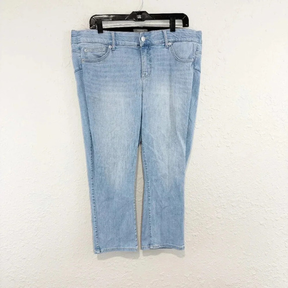 Torrid Light Wash High Rise Cropped Bombshell Skinny Jeans Women's Plus Size 16 - Picture 8 of 8